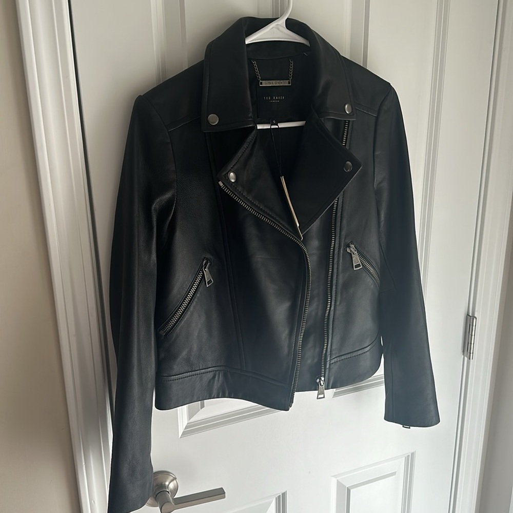 ted beker fitted Ellaar Leather Biker Jacket - Picture 4 of 10